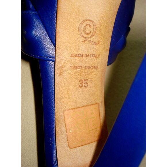 Alexander McQueen Platform Stiletto Peep Toe Blue Sandals Size 35 Italy - US 5 - Picture 8 of 11